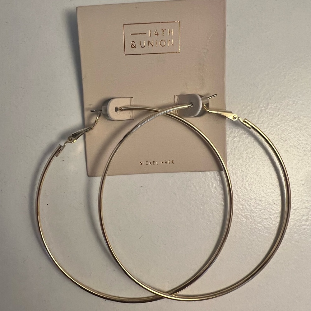 Thin Gold Hoops